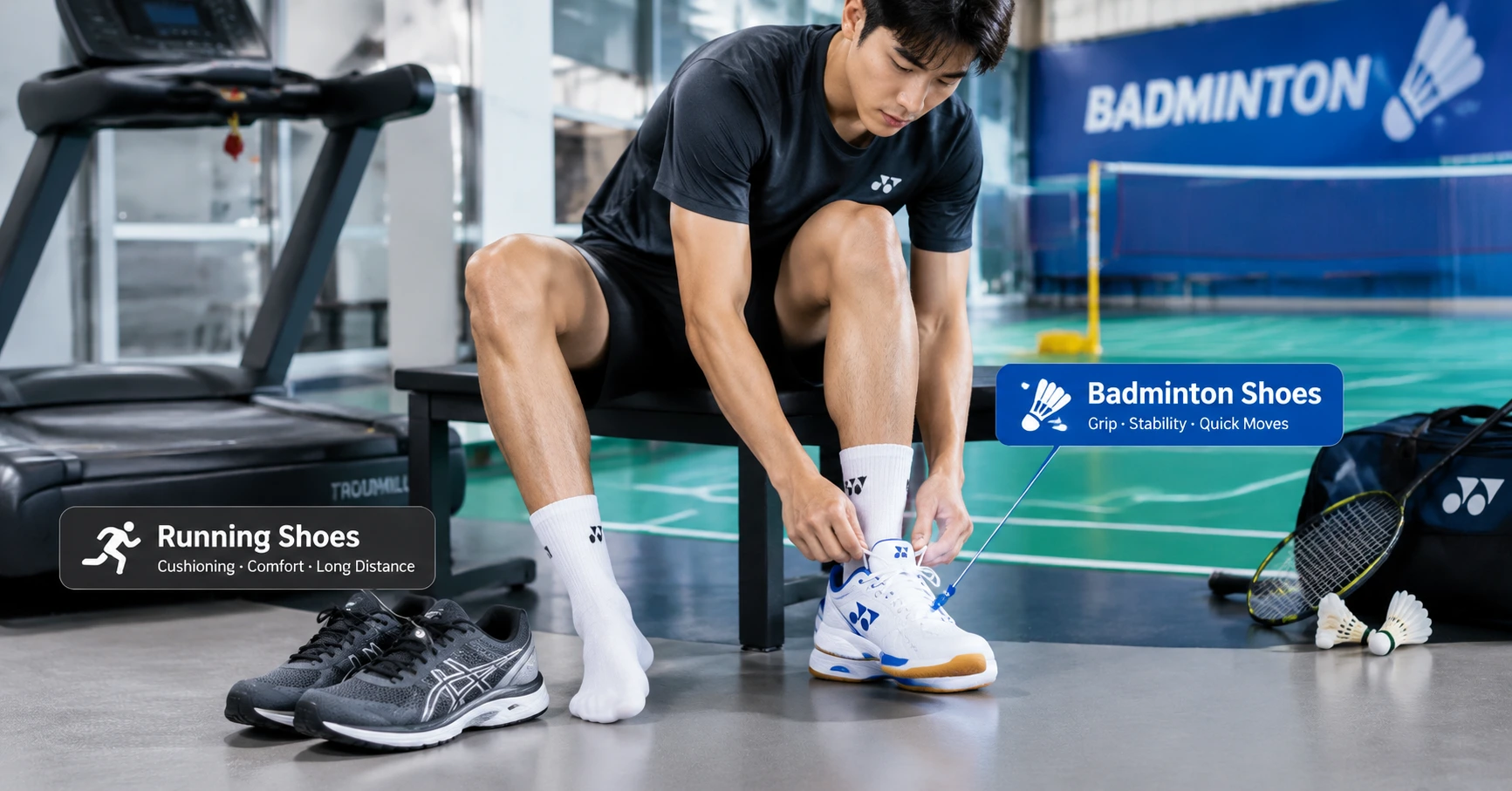 Giày cầu lông khác gì giày chạy bộ: Phân biệt chi tiết và lựa chọn phù hợp - image 2